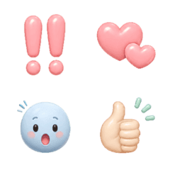 ぷっくりパステル表情絵文字