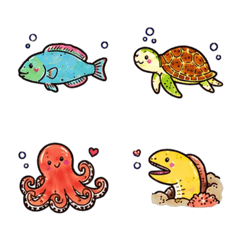 潛水迷的海洋生物表情