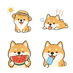 柴犬夏日假期 可愛貼圖表情