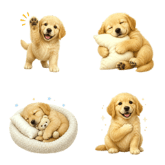 All-Season Golden Retriever Puppy Emoji