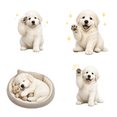 Year-Round Great Pyrenees Puppy Emoji