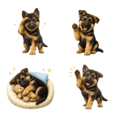German Shepherd Puppy Emoji