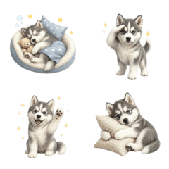 Year-Round Siberian Husky Puppy Emoji