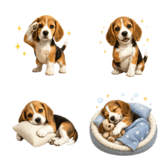 Beagle Puppy Emoji All Year