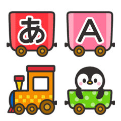 ペンギン電車 デコ文字＆絵文字