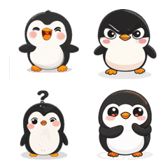 Cute Penguin Emoji Chubby Funny Animal