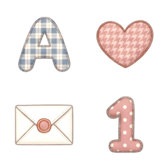 優雅 ABC 123 數字字母 ♥ 表情貼