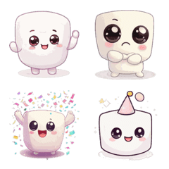 Funny Tofu Emoji Kawaii Cute Food Set