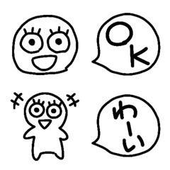 ちょっと頭の悪そうな女の子の絵文字