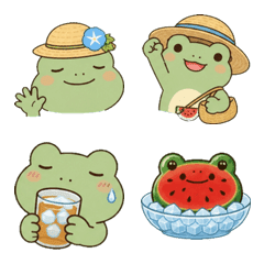 Summer Honwaka Frog-kun Emoji