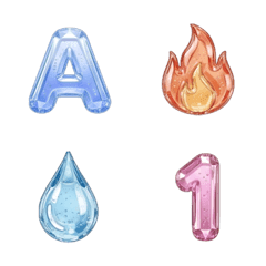 夏日 ABC 123 數字字母 ♥ 表情貼