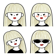 A blonde girl with blunt bangs #2