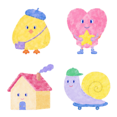 Smiley Watercolor Characters