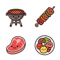 Animated BBQ & Camping Fun Emojis