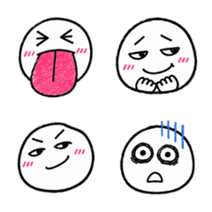 ゆる手描きクセつよ顔絵文字