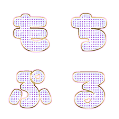 文字 ♡ ホワイトパープルドット