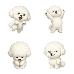 比熊犬油畫風1A
