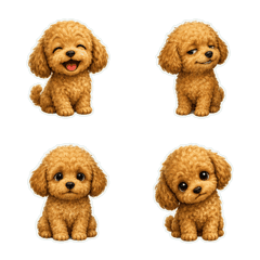 玩具貴賓犬油畫風1A
