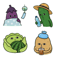 Summer Vegetable Friends Emoji