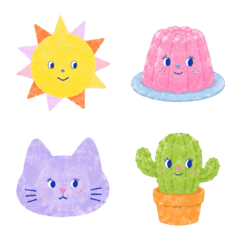 Cute Watercolor Face Emoji