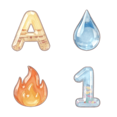 夏日時光 ABC 123 數字字母 ♥ 表情貼