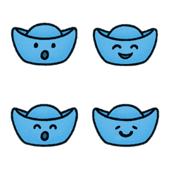 Cute Gold Ingot's daily mood-Blue2