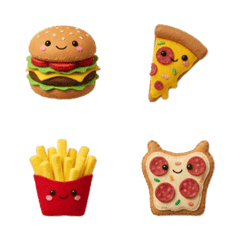 kawaii AI sticker(yummy!felt fabric)