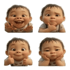 Chubby Baby Faces! 40 Expressive Emojis