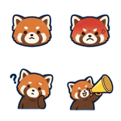 Fluffy Red Panda Daily Emojis