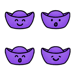 Cute Gold Ingot's daily mood-Purple2