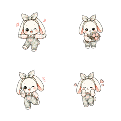 Sweet Bow Bunny Emoji