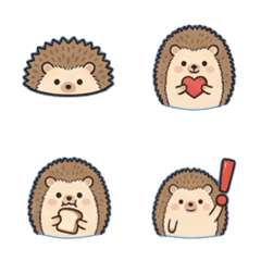 Rolled-Up Hedgehog Emojis