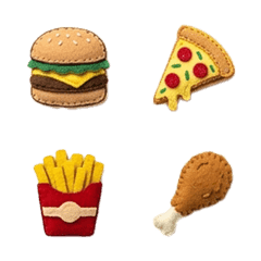 かわいいフェルトAI絵文字「食べ物」