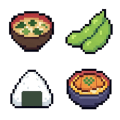 可愛い食べ物！「ドット絵文字」