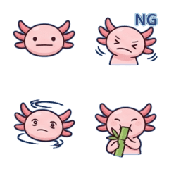 Floating Axolotl Emojis