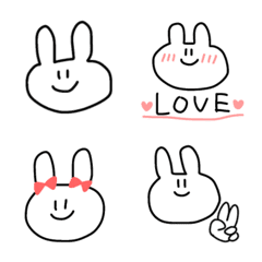 自由なうさぎさんの絵文字