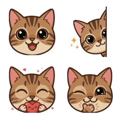 Cute Brown Tabby Cat Ryoma's Emoji