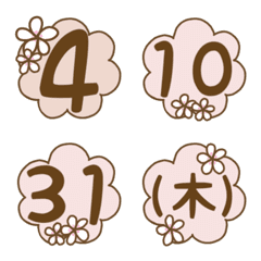 Plumeria Emoji (Days of the Week/Dates)