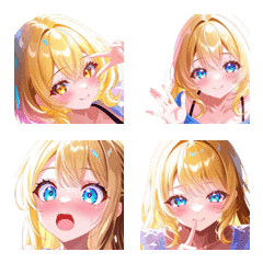 Relaxing Blonde Beauty Emojis