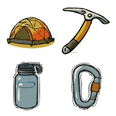 Mountain climbing emoji