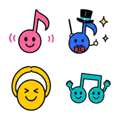 Emoji Not Musik Warna-warni