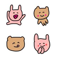 「ゆるうさandゆるくま〜毎日絵文字」