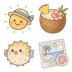 夏日海洋夥伴表情符號