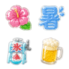 Everyday Summer Puffy Sticker Emojis