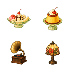 Showa Retro Cafe Emoji