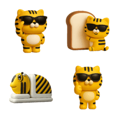 Sunglasses Tiger 3D - Emoji 1