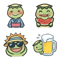 Cute Kappa Summer Emoji