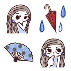 A lady with wavy hair -summer-