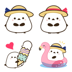 かわいいシマエナガ♦夏絵文字２