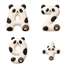 Emoji alphabet number panda